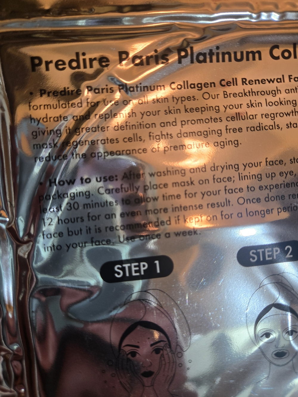 Predire Paris Platinum Collagen Cell Renewal Face Mask - Silver